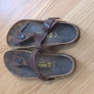 Birkenstock Gizeh Leather Sandal, Sz 37